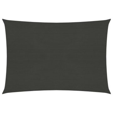 vidaXL Pânză parasolar, antracit, 6x7 m, HDPE, 160 g/m²