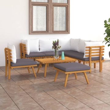 vidaXL Set mobilier de grădină cu perne, 8 piese, lemn masiv de acacia