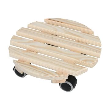 Bază mobilă pentru ghiveci din lemn ø 29 cm (înălțime 8 cm) Indoor – Esschert Design
