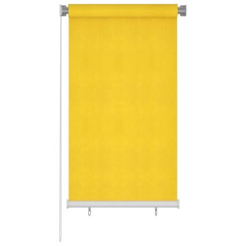 vidaXL Jaluzea tip rulou de exterior, galben, 80x140 cm, HDPE