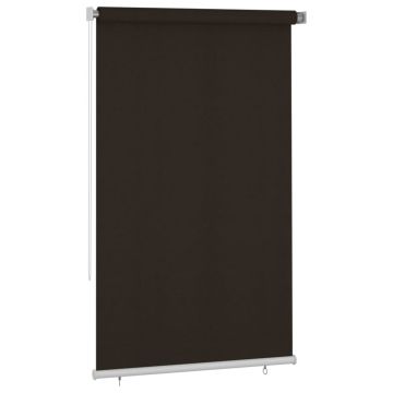 vidaXL Jaluzea tip rulou de exterior, maro, 140x230 cm, HDPE