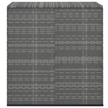 vidaXL Ladă grădină pentru perne, gri, 100x49x103,5 cm, ratan PE