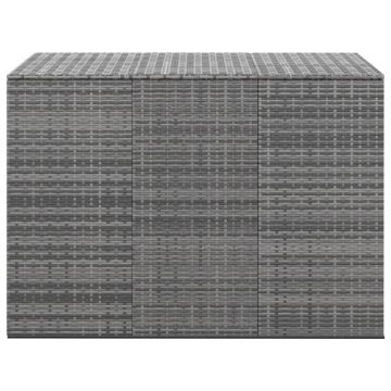 vidaXL Ladă grădină pentru perne, gri, 145x100x103 cm, ratan PE