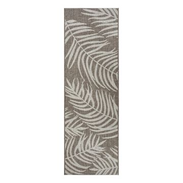 Covor adecvat pentru exterior NORTHRUGS Palmera, 70 x 200 cm, maro - bej