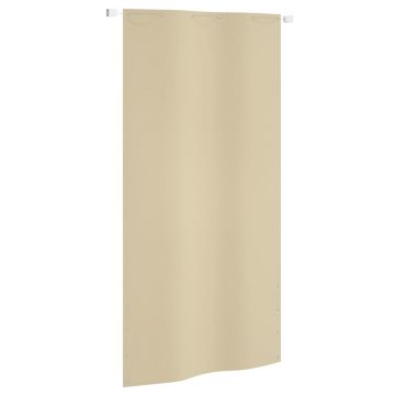 vidaXL Paravan de balcon, bej, 120x240 cm, țesătură oxford vidaXL Paravan de balcon, bej, 120x240 cm, țesătură oxford