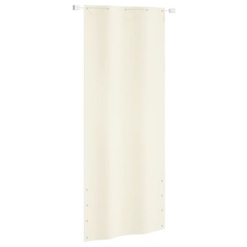 vidaXL Paravan de balcon, crem, 100x240 cm, țesătură oxford