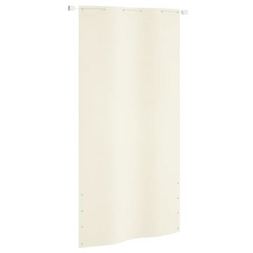vidaXL Paravan de balcon, crem, 120x240 cm, țesătură oxford vidaXL Paravan de balcon, crem, 120x240 cm, țesătură oxford
