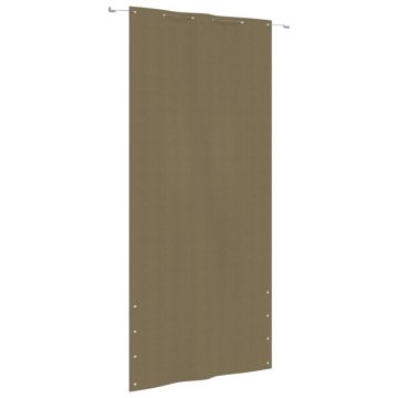 vidaXL Paravan de balcon, gri taupe, 120x240 cm, țesătură oxford