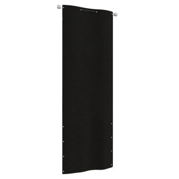 vidaXL Paravan de balcon, negru, 80 x 240 cm, țesătură oxford