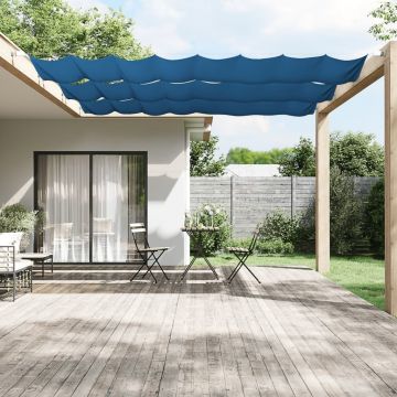 vidaXL Copertină verticală, albastru, 60x1000 cm, țesătură oxford