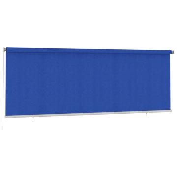 vidaXL Jaluzea tip rulou de exterior, albastru, 400x140 cm, HDPE