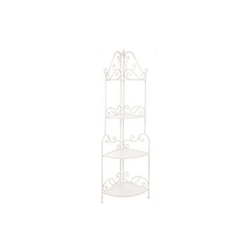 Raft pliabil pentru gradina / terasa, din metal, Emily Corner Tall Crem, L48xl35xH165,5 cm