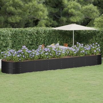 vidaXL Jardinieră antracit 584x140x68 cm oțel vopsit electrostatic