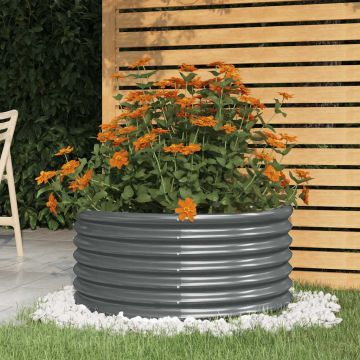 vidaXL Jardinieră antracit 80x80x36 cm oțel vopsit electrostatic