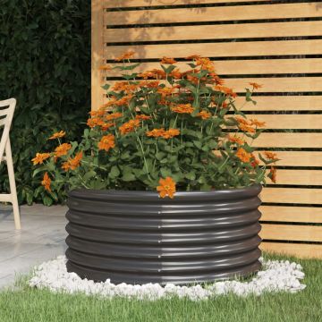 vidaXL Jardinieră antracit 80x80x36 cm oțel vopsit electrostatic