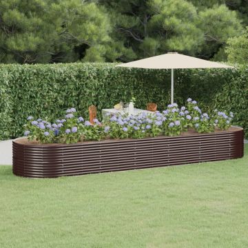 vidaXL Jardinieră grădină maro 510x140x68cm oțel vopsit electrostatic