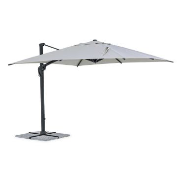 Umbrela de soare suspendata, Ines B Gri Deschis, L300xl300xH251 cm