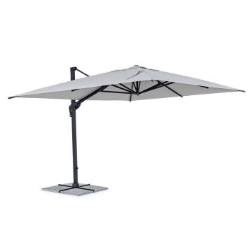 Umbrela de soare suspendata, Ines D Gri Deschis, L400xl300xH259 cm