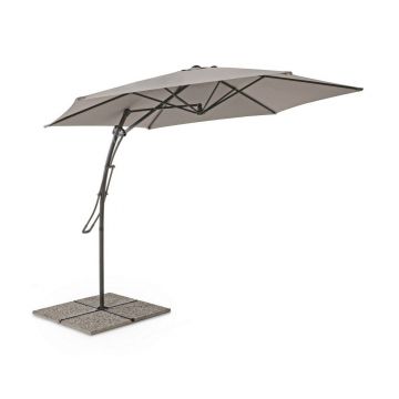 Umbrela de soare suspendata, Sorrento Grej, Ø300xH253 cm