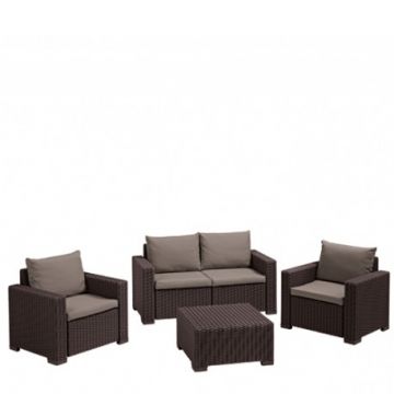 Set mobilier gradina canapea 2 locuri maro Keter California