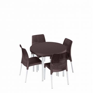 Set mobilier gradina maro Keter Jersey