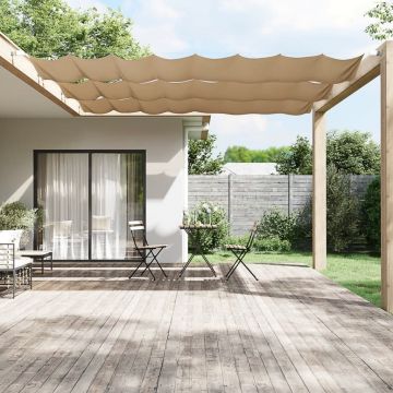 vidaXL Copertină verticală, gri taupe, 60x360 cm, țesătură oxford