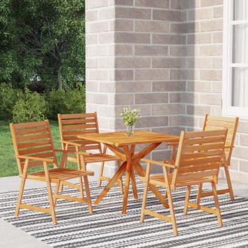 vidaXL Set mobilier de grădină, 5 piese, lemn masiv de acacia