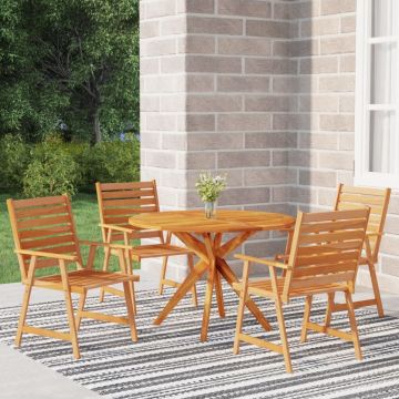 vidaXL Set mobilier de grădină, 5 piese, lemn masiv de acacia