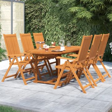 vidaXL Set mobilier de grădină, 7 piese, lemn masiv de acacia