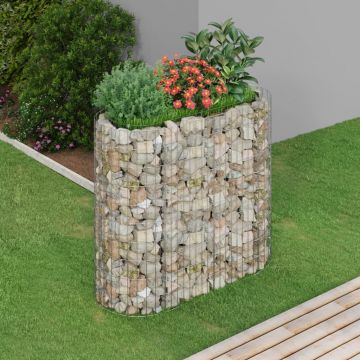 vidaXL Strat înălțat gabion, 120x50x100 cm, fier galvanizat