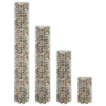 vidaXL Straturi înălțate gabion 4 buc. Ø30x50/100/150/200 cm circulare