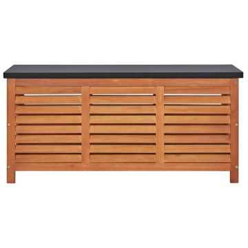 vidaXL Ladă depozitare grădină, 117x50x55 cm, lemn masiv de eucalipt