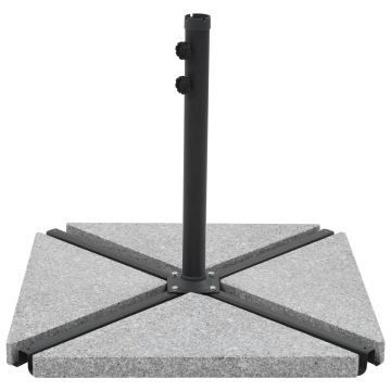 vidaXL Plăci de greutate umbrelă, 4 buc., gri, 60 kg, granit, triunghi