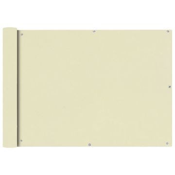 vidaXL Prelată balcon din material textil oxford, 75 x 600 cm, bej