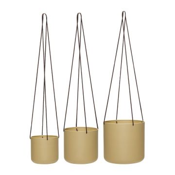 Ghivece decorative 3 buc. din metal de agățat / de perete ø 25 cm Bloom – Hübsch
