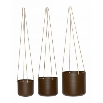 Ghivece decorative 3 buc. din metal de agățat / de perete ø 25 cm Bloom – Hübsch