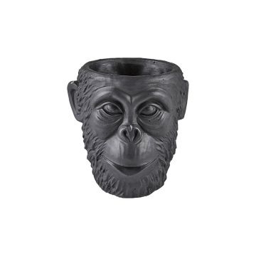 Ghiveci din ciment Villa Collection Calbe, înălțime 19 cm, negru Ghiveci din ciment Villa Collection Calbe, înălțime 19 cm, negru