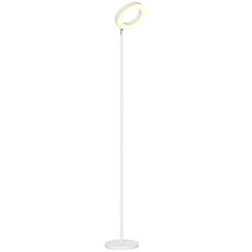 HOMCOM Lampa de podea compatibila cu Alexa si Google Home, cu lumina RGB cu dubla iluminare, otel | AOSOM RO