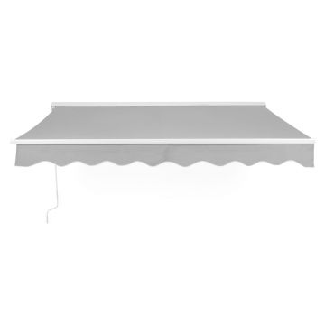 Marchiza de perete, Burgas, L.295 l.250 cm, aluminiu/otel/poliester, alb/gri