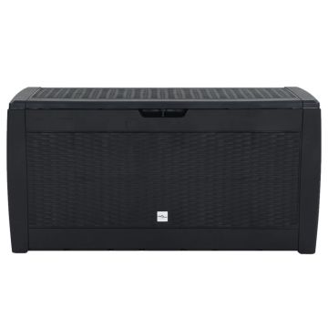 vidaXL Ladă depozitare de grădină antracit 119x48x60 cm polipropilenă