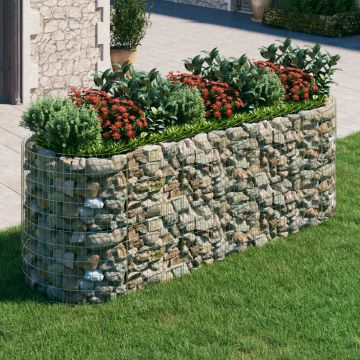 vidaXL Strat înălțat gabion, 300x100x100 cm, fier galvanizat