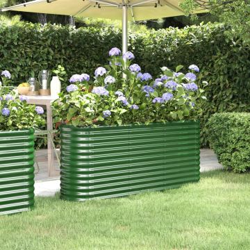 vidaXL Strat înălțat grădină 152x40x68 cm oțel vopsit electrostatic