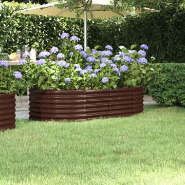 vidaXL Strat înălțat grădină 152x80x36 cm oțel vopsit electrostatic