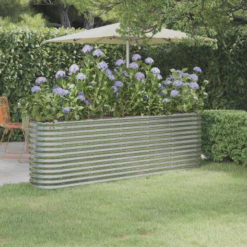 vidaXL Strat înălțat grădină 224x40x68 cm oțel vopsit electrostatic