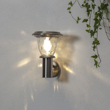 Corp de iluminat solar cu LED-uri pentru exterior, montat pe perete Star Trading Pireus, înălțime 27 cm