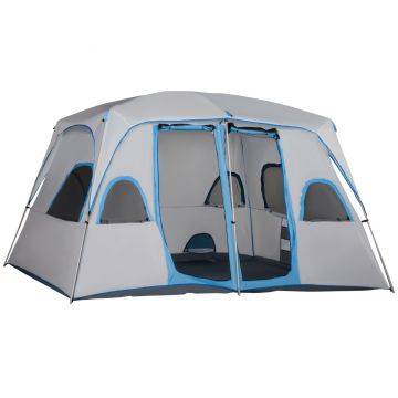 Outsunny Cort Spațios pentru Camping, Ideal pentru 4-8 Persoane, Ușor de Montat, 400x240x210cm | Aosom Romania