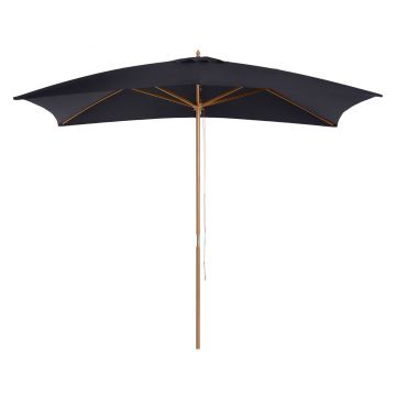 Outsunny Umbrela de soare din lemn dreptunghiulara , neagra, 2x3m | AOSOM RO