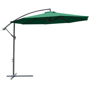 Outsunny Umbrela laterala din metal, verde, 3m | AOSOM RO