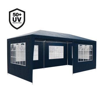 Pavilion gradina cu pereti laterali, Rimini, Albastru, 2.5 x 3 x 6 m