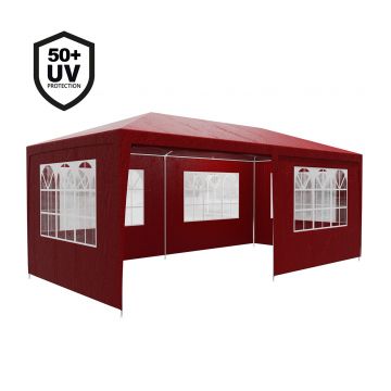 Pavilion gradina cu pereti laterali, Rimini, Rosu, 2.5 x 3 x 6 m